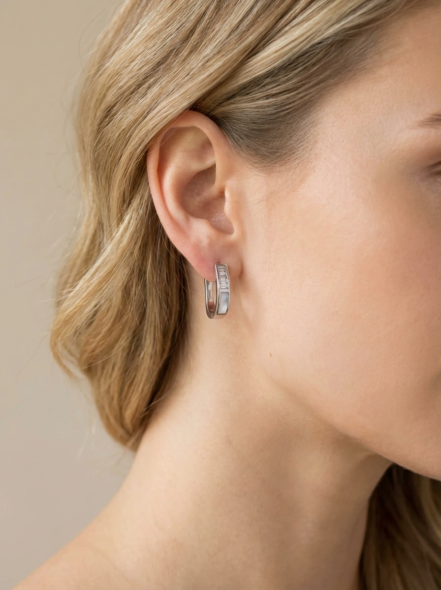 925 sidabro auskarai su cirkoniais modernus dizainas