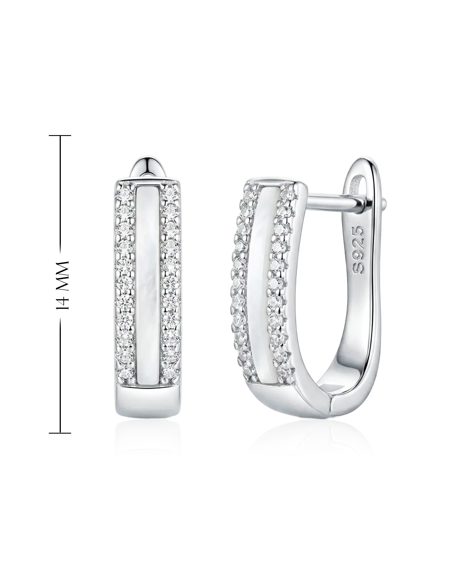 Sidabriniai auskarai su cirkoniais – elegantiški