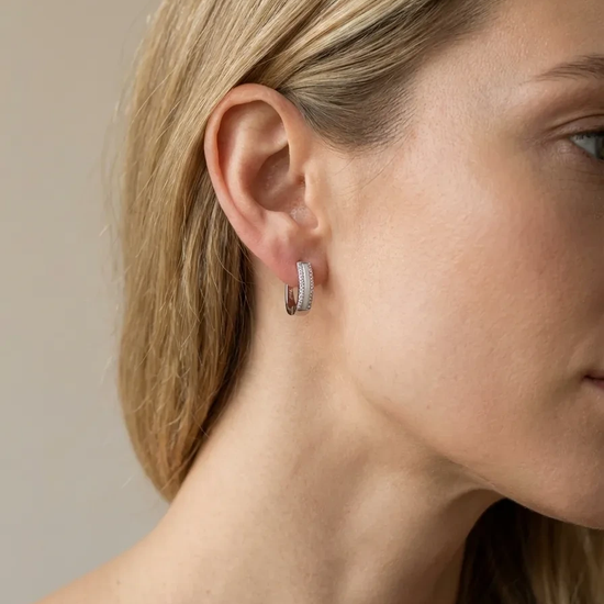 925 sidabro auskarai su cirkoniais modernus dizainas