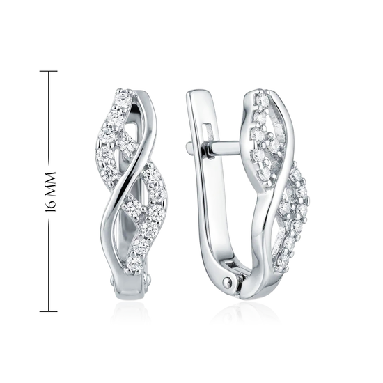 Sidabriniai auskarai su cirkoniais – elegantiški