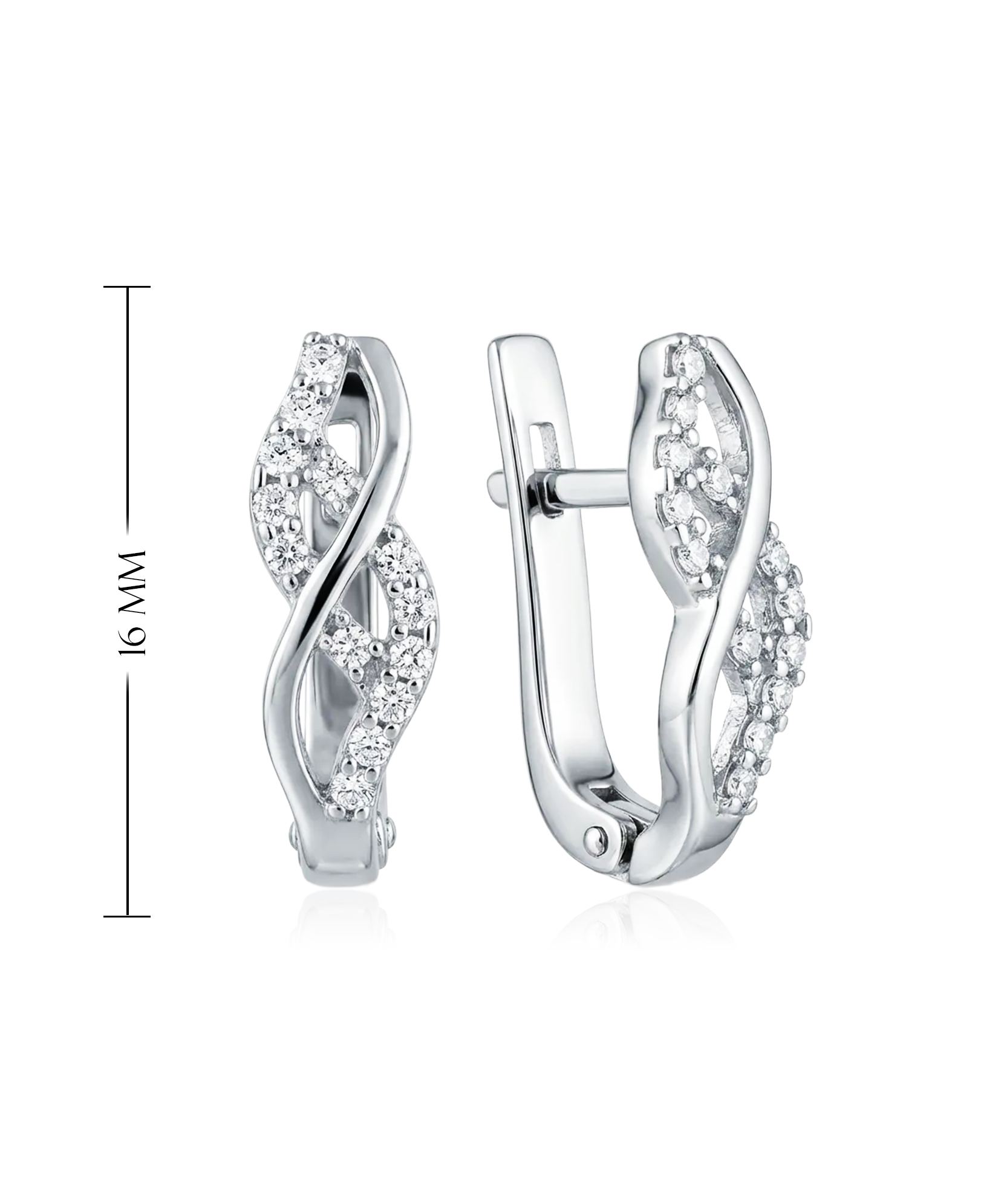 Sidabriniai auskarai su cirkoniais – elegantiški