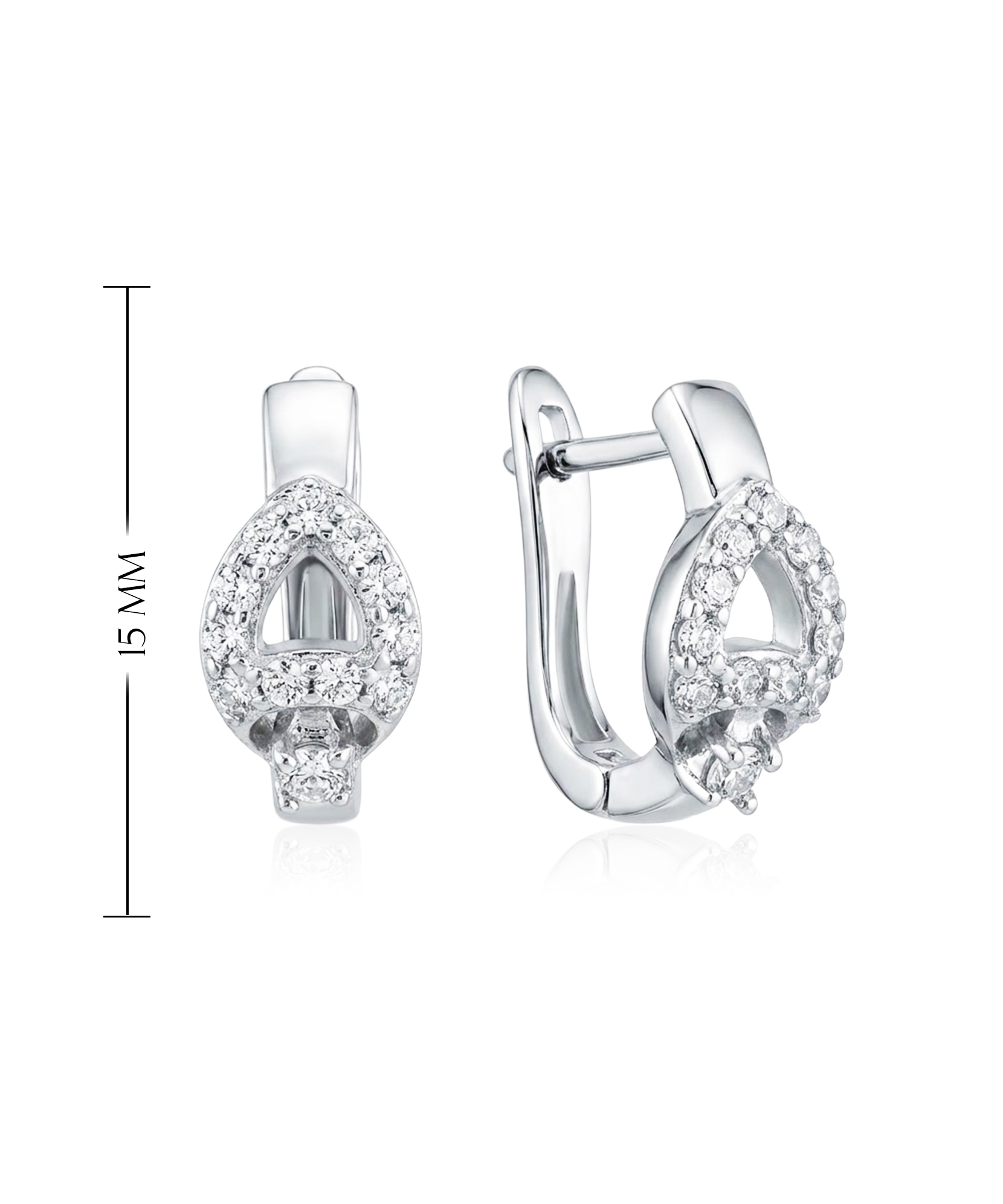 Elegantiški sidabriniai auskarai su cirkoniais