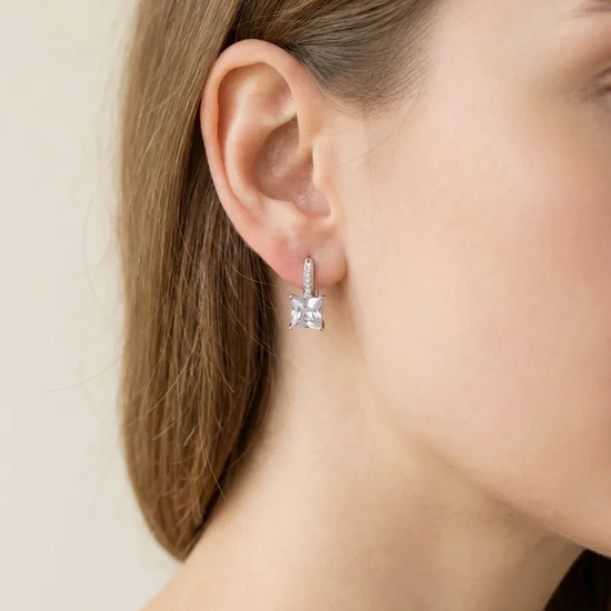 925 sidabro auskarai su cirkoniu