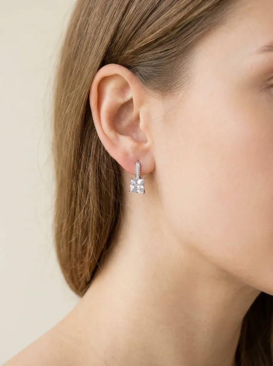 925 sidabro auskarai su cirkoniu