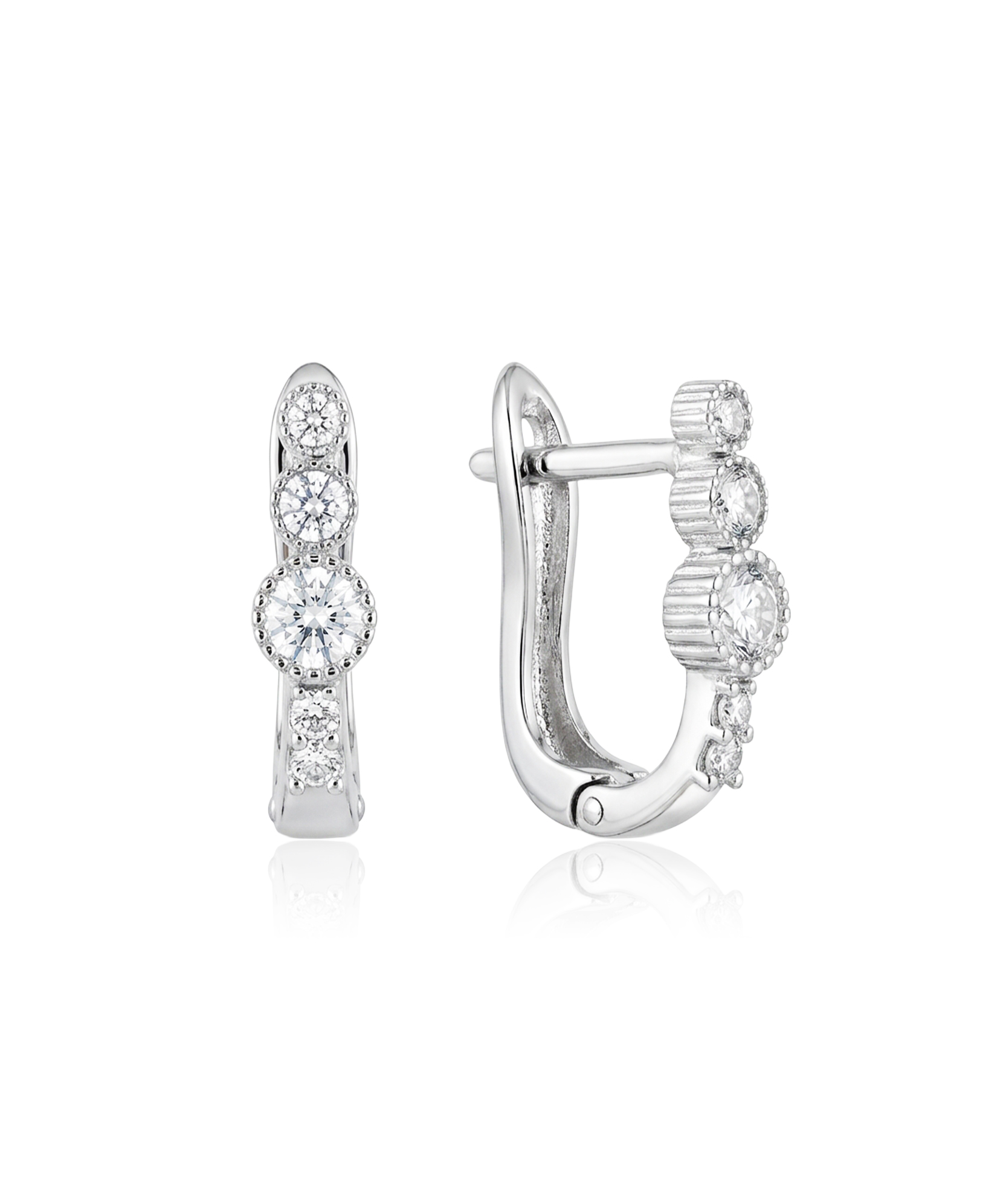 Sidabriniai auskarai su cirkoniais