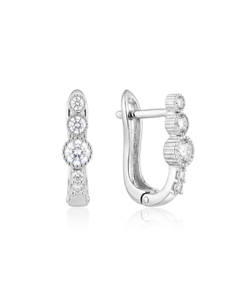 Sidabriniai auskarai su cirkoniais