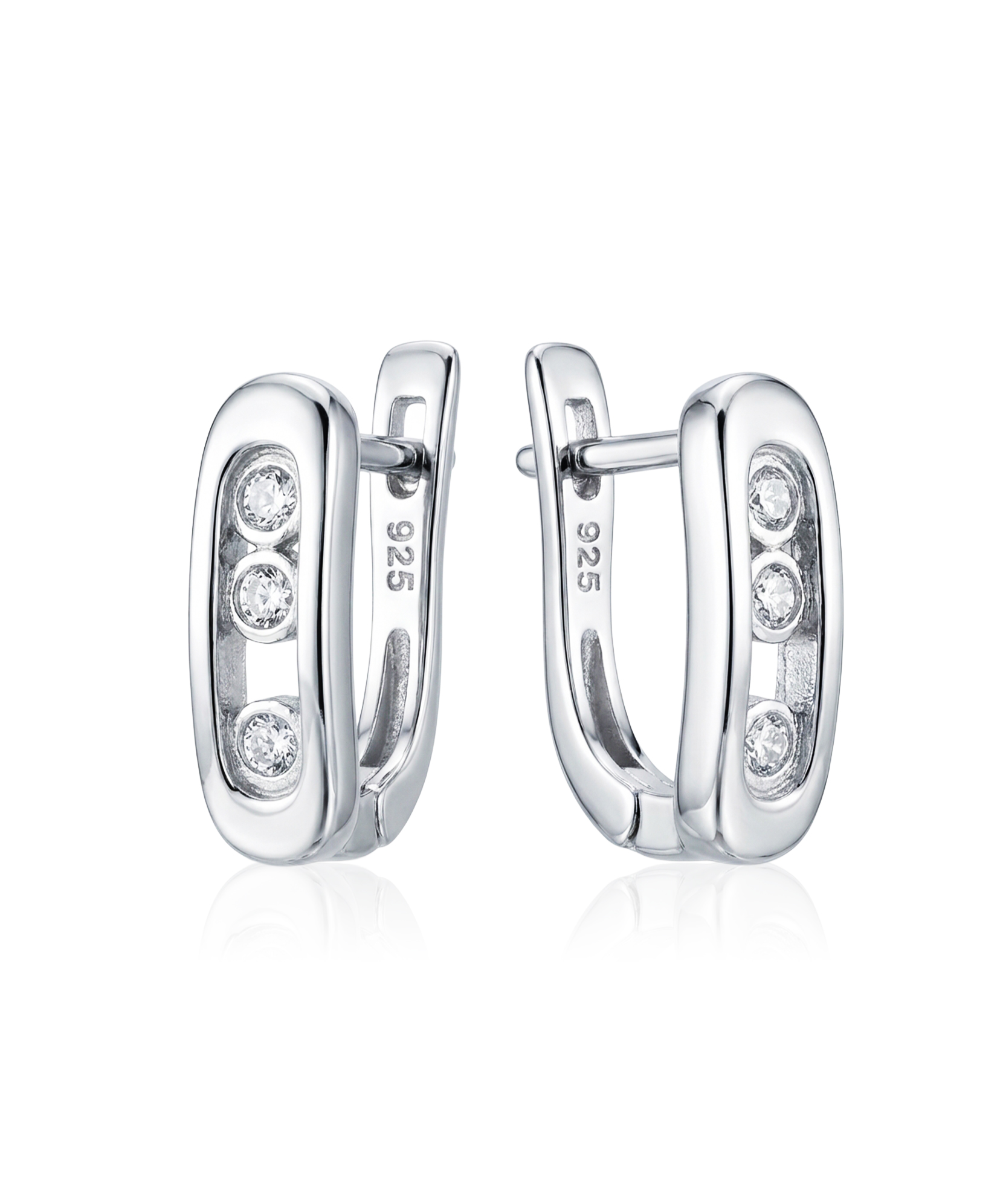 Sidabriniai auskarai su cirkoniais