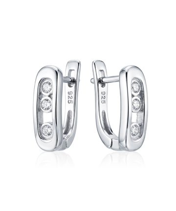 Sidabriniai auskarai su cirkoniais