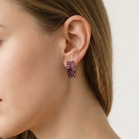 925 sidabro auskarai su granatais