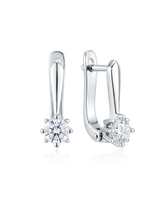 Sidabriniai auskarai su cirkoniais