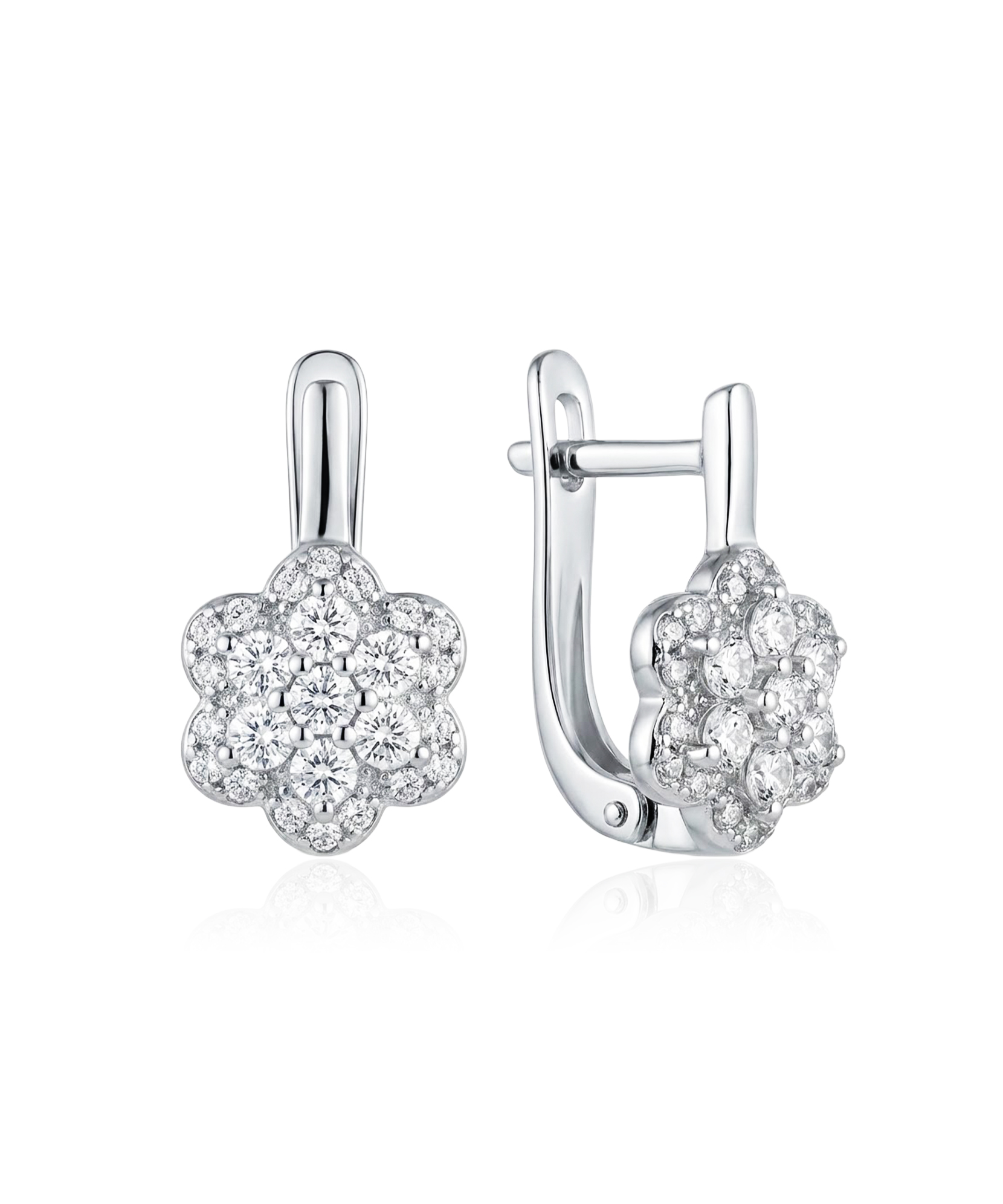 Sidabriniai auskarai su cirkoniais