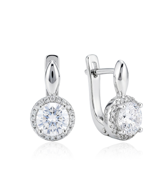 Sidabriniai auskarai su cirkoniais