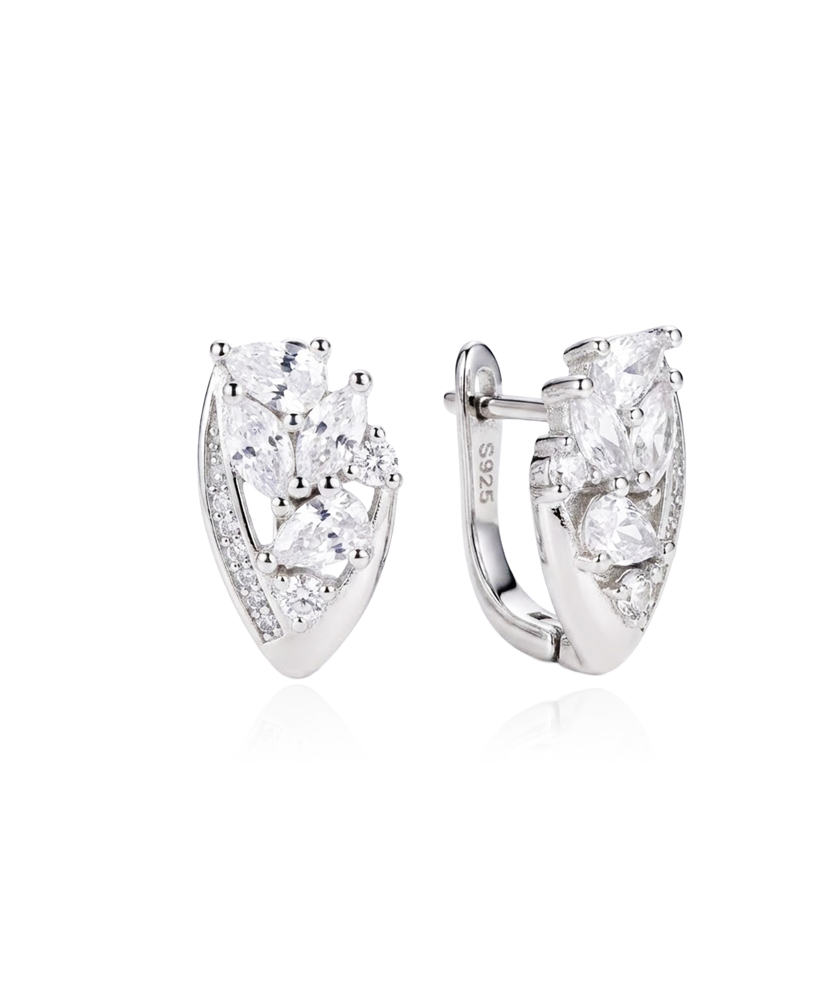 Sidabriniai auskarai su cirkoniais