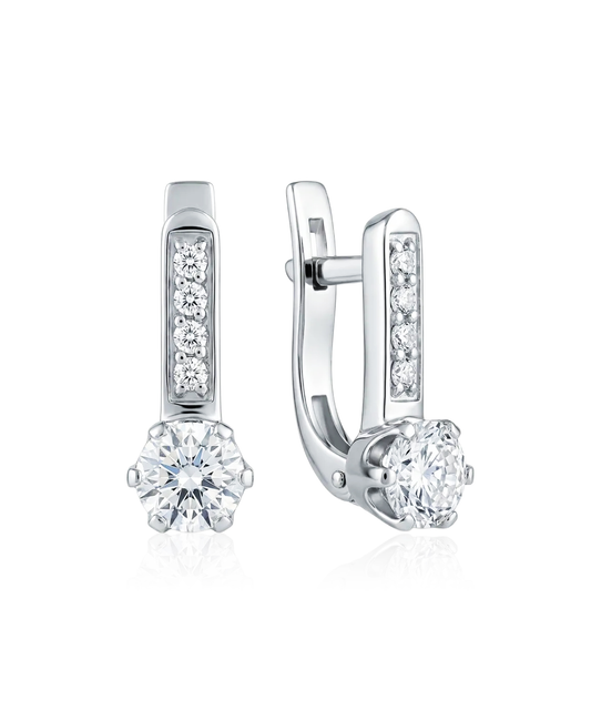 Sidabriniai auskarai su cirkoniais