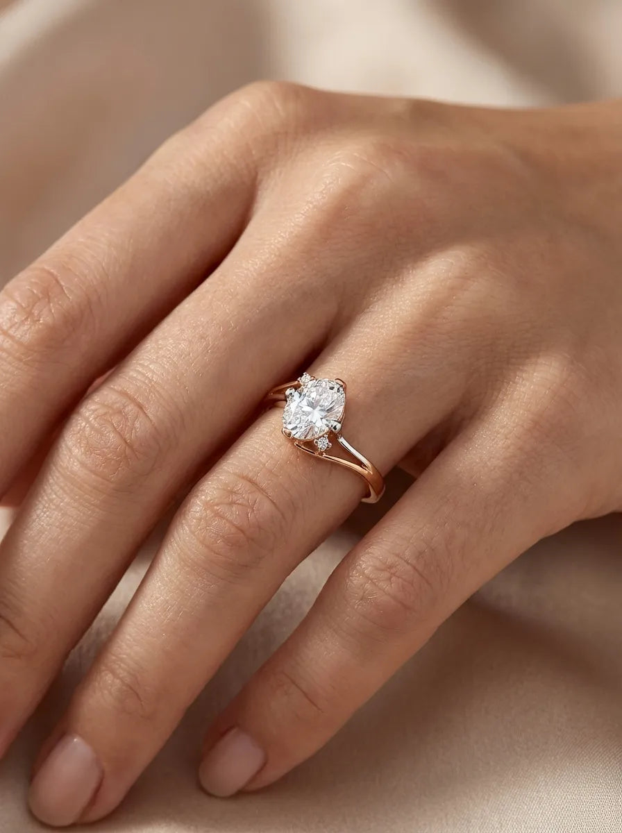 Prabangus moteriškas auksinis žiedas su dideliu akmeniu