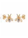 Dvispalviai auksiniai auskarai vinukai bitutės – 6 mm