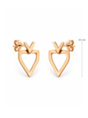 Auksiniai geometriniai auskarai vinukai – 15 mm