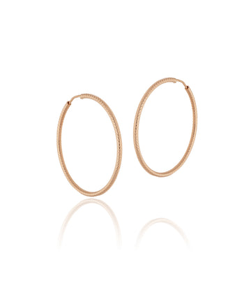 30 mm rožinio aukso raštuoti lankeliai