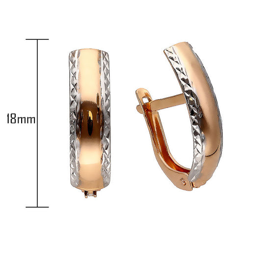 Auksiniai auskarai su graviruote