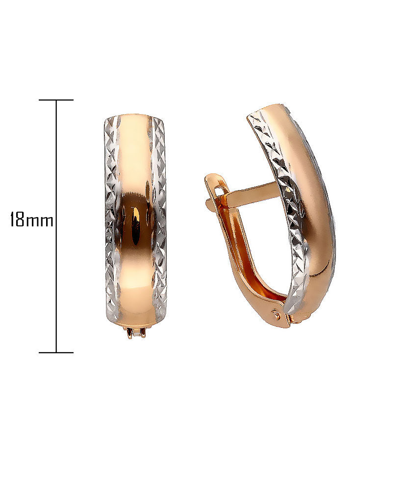 Auksiniai auskarai su graviruote