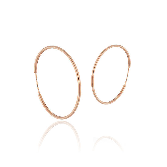 Auksinės auskarų rinkutės su išmatavimu iš šono