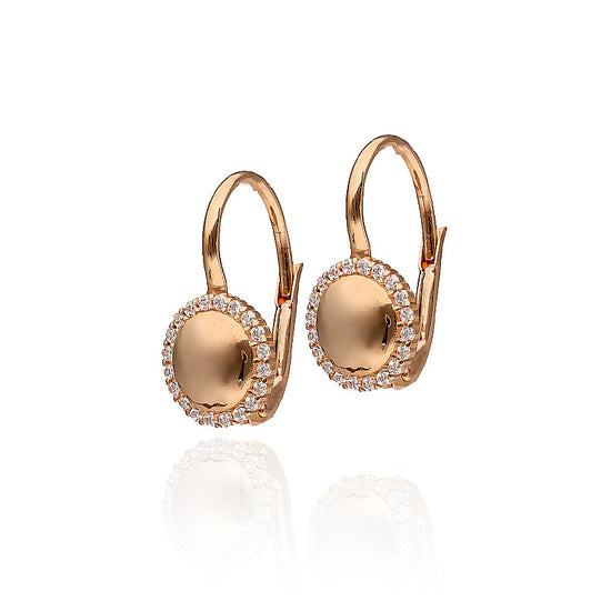 Auksiniai apvalūs auskarai