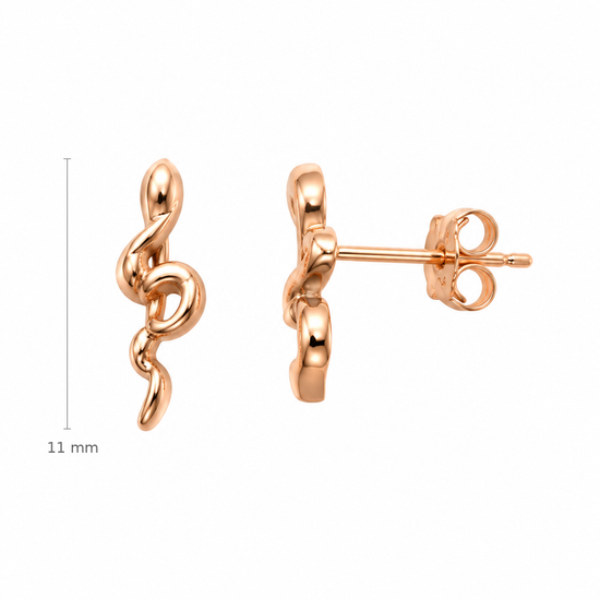 Auksiniai auskarai vinukai smuiko raktai – dydis 11 mm