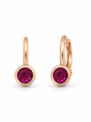 Auksiniai auskarai su rožiniais cirkoniais