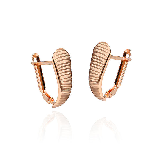 Auksiniai banguoti auskarai