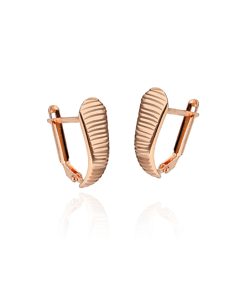 Auksiniai banguoti auskarai