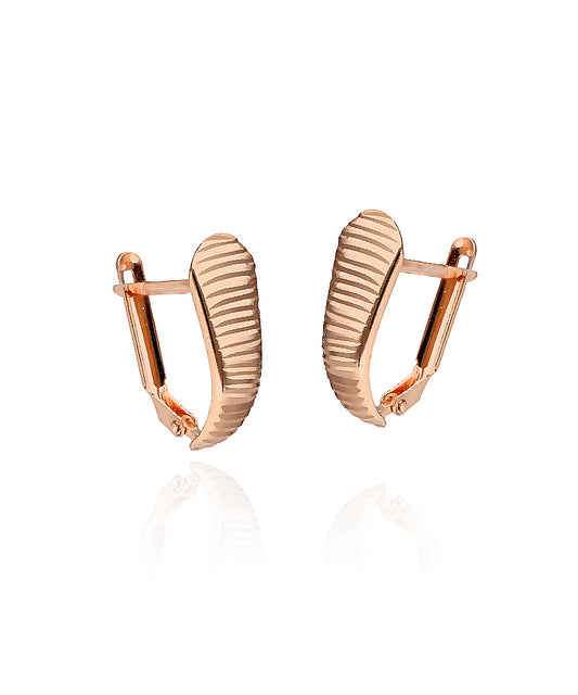 Auksiniai banguoti auskarai