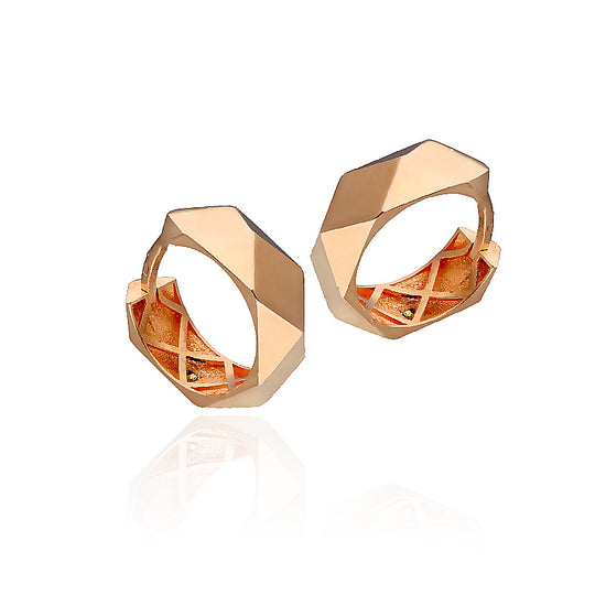 Auksiniai facetų auskarai