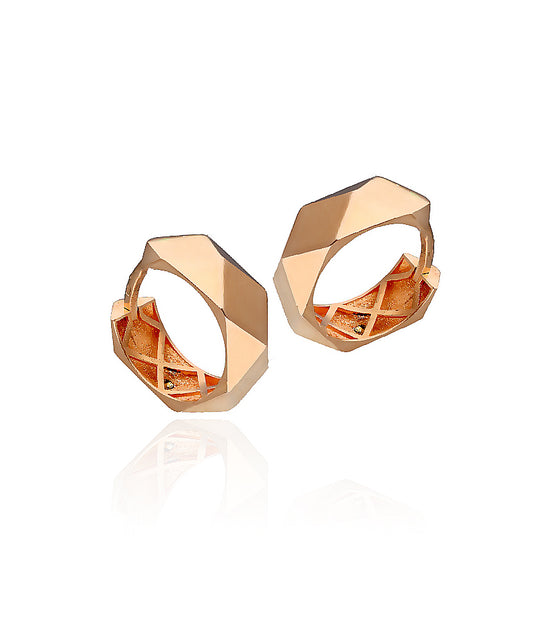 Auksiniai facetų auskarai