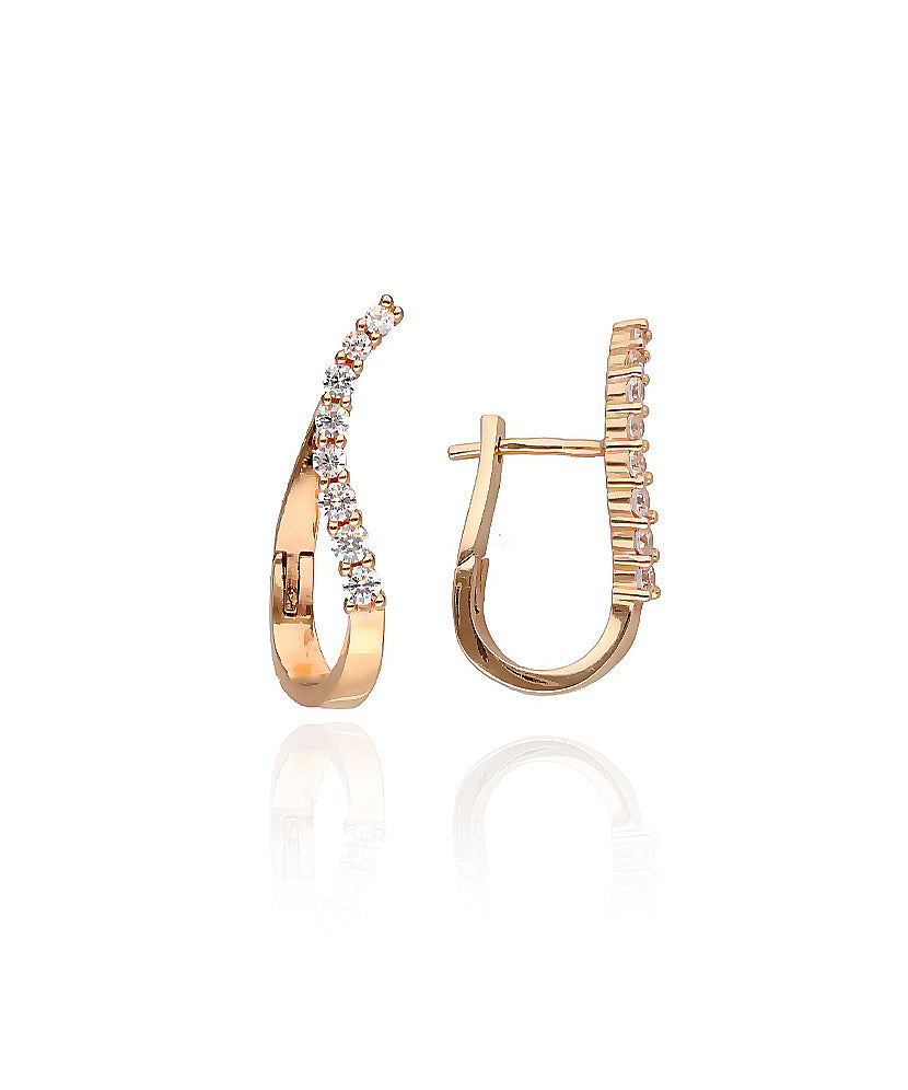 Elegantiški auskarai su akmenimis