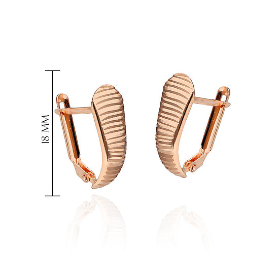 Tekstūriniai auksiniai auskarai