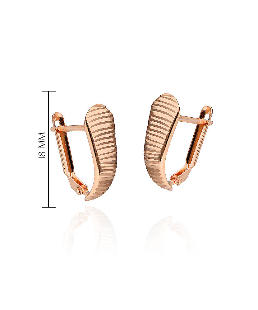 Tekstūriniai auksiniai auskarai