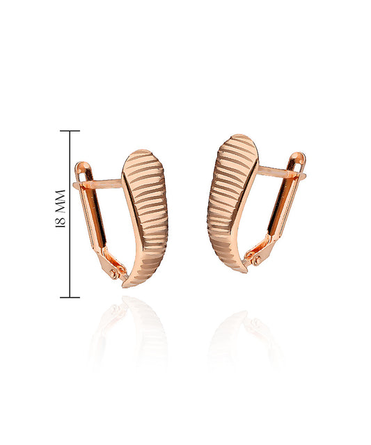 Tekstūriniai auksiniai auskarai