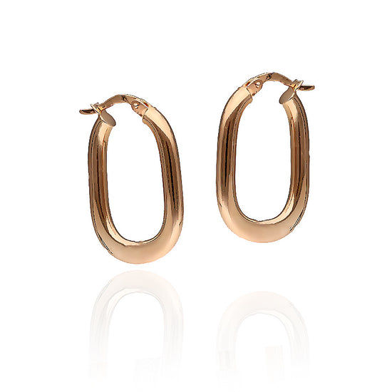 Auksiniai ovalūs auskarai