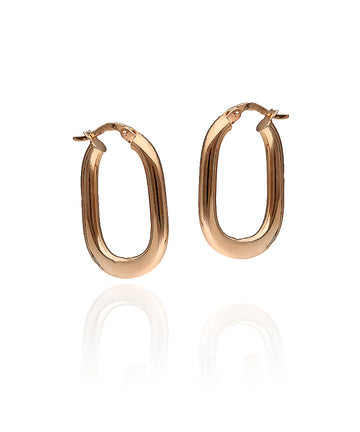 Auksiniai ovalūs auskarai