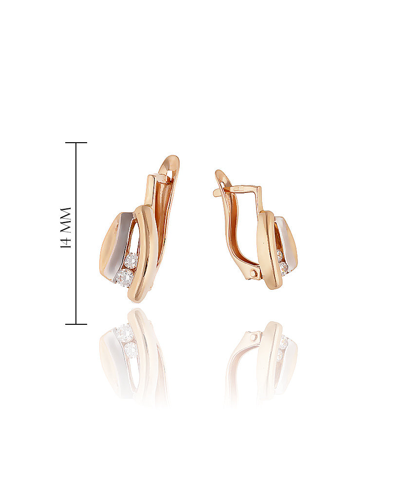 Blizgūs auksiniai auskarai moterims