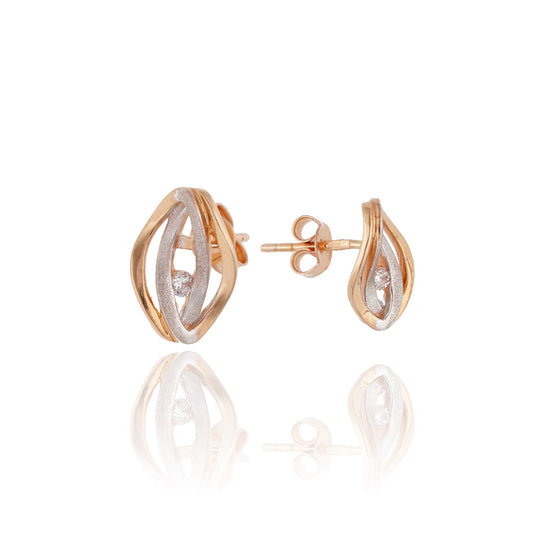 Auksiniai auskarai su cirkoniu