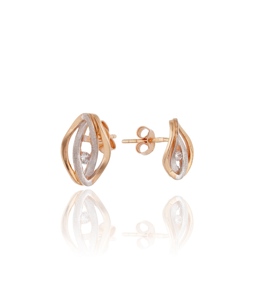 Auksiniai auskarai su cirkoniu