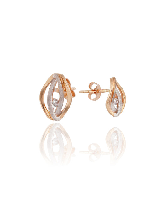 Auksiniai auskarai su cirkoniu