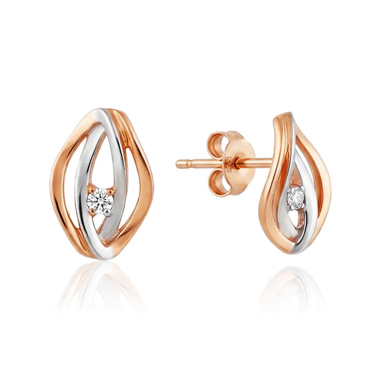 Auksiniai auskarai su cirkoniu