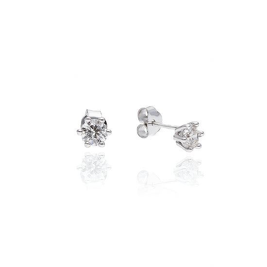 Klasiski auskari ar 0,66 ct briljantu