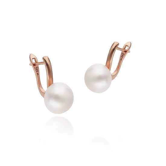 Auksiniai auskarai su perlu