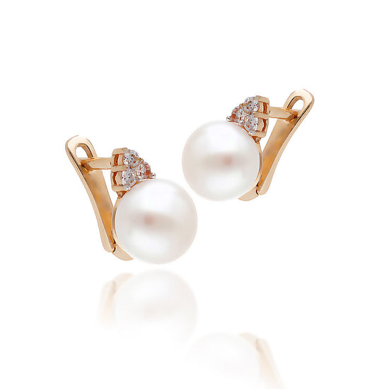 Klasikiniai perliniai auskarai