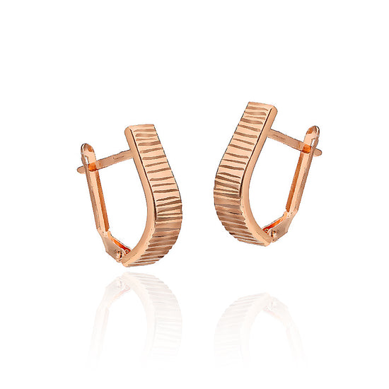 Auksiniai tekstūriniai auskarai