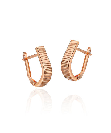 Auksiniai tekstūriniai auskarai