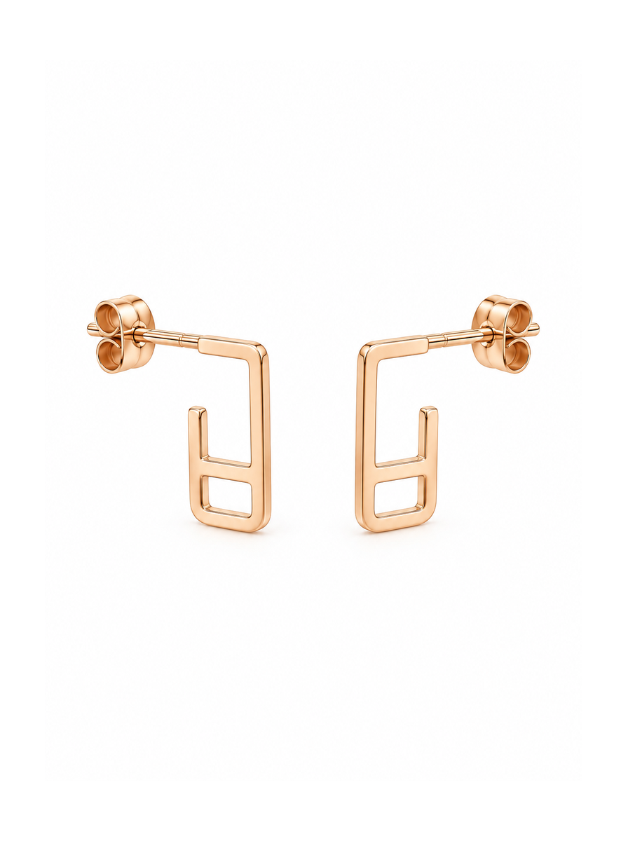 Auksiniai geometriniai auskarai vinukai